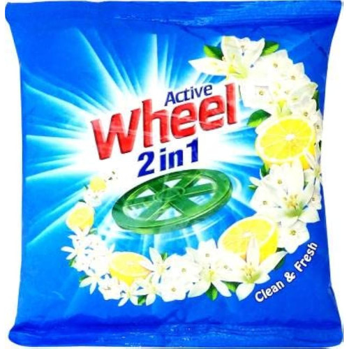 Active Wheel 2 in 1 Clean & Fresh Detergent Powder (500g)
